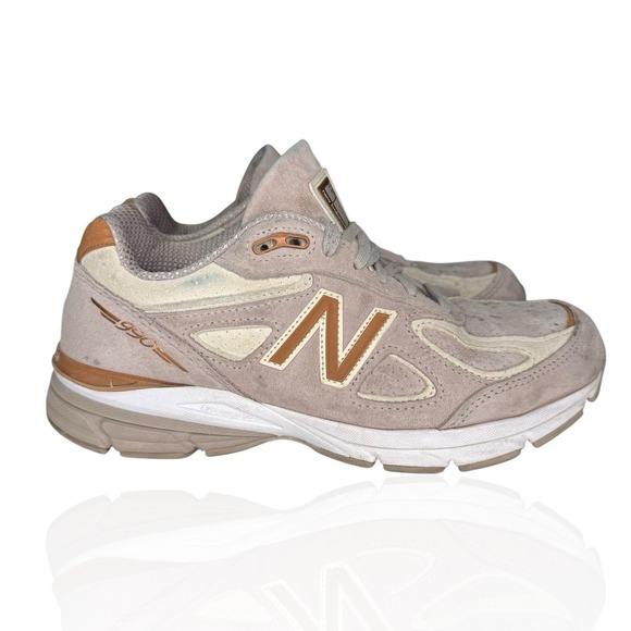 RARE New‎ Balance 990v4 Women's Size 9 Alabaster Suede Made In USA W990FA4 - Picture 2 of 10